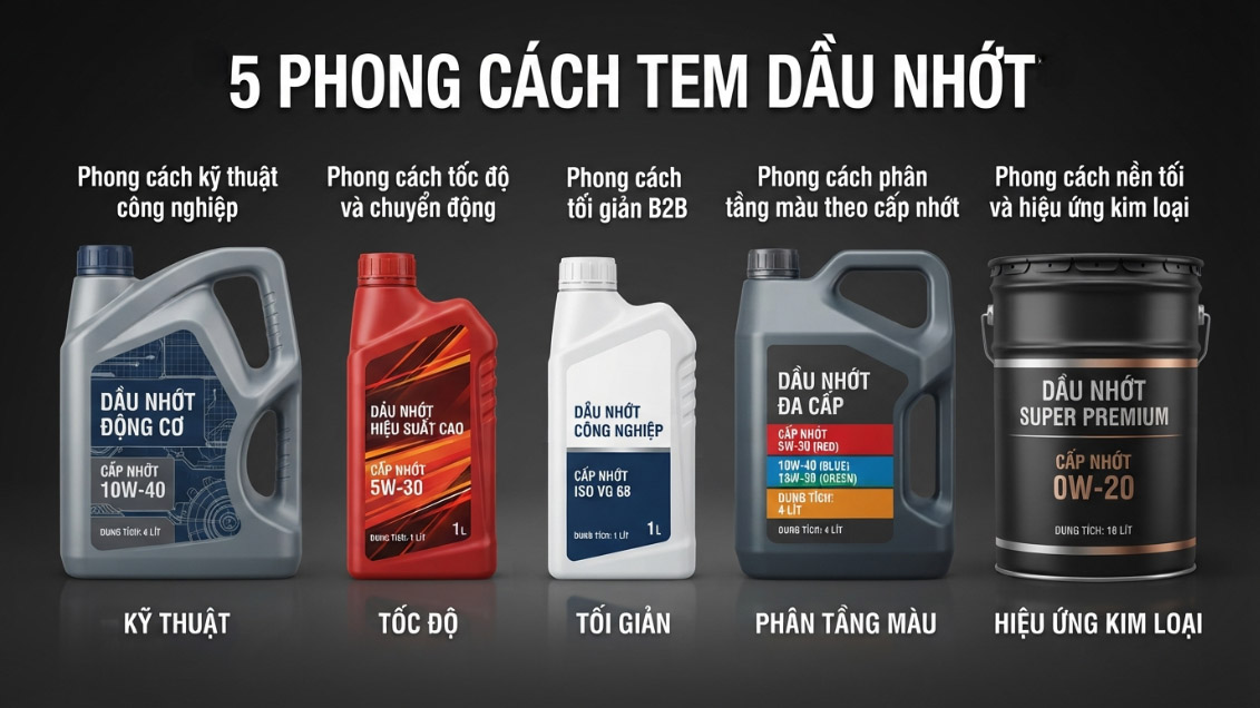 Mẫu theo phong cách thiết kế phổ biến