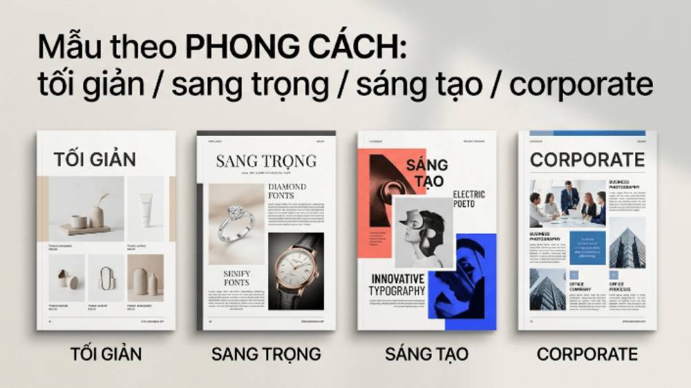 Mẫu Theo Phong Cách Tối Giản, Sang Trọng, Sáng Tạo, Corporate