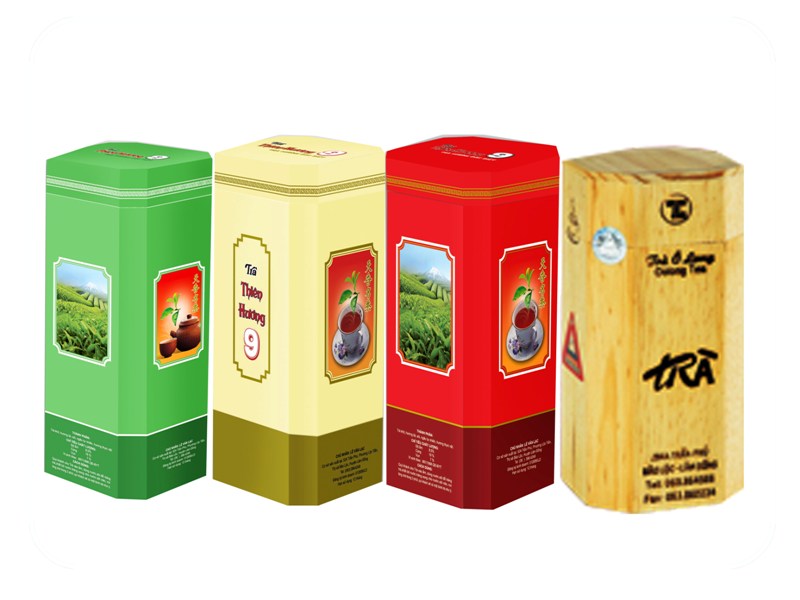 Mẫu thiết kế hộp trà giấy hình trụ đẹp mắt 