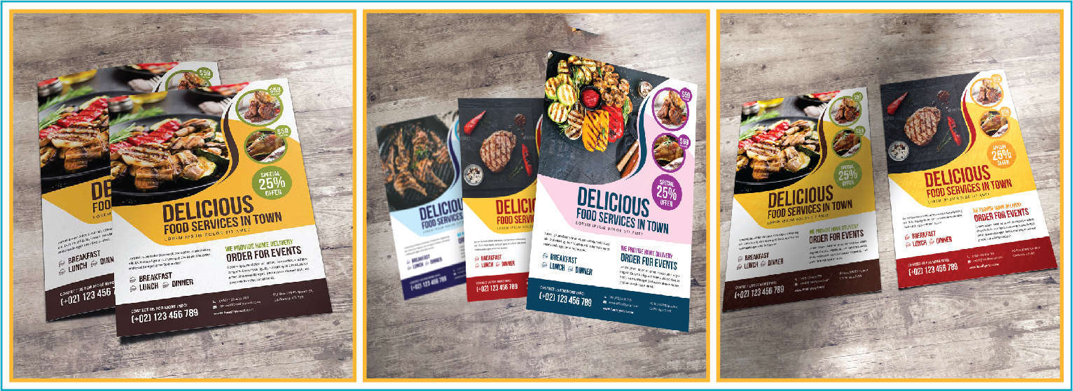 thiết kế in ấn tờ rơi dành cho nhà hàng