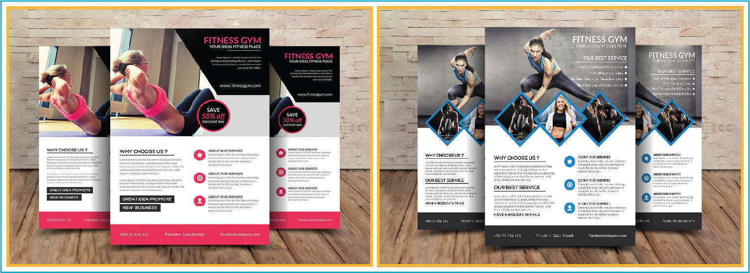 Mẫu tờ rơi phòng gym