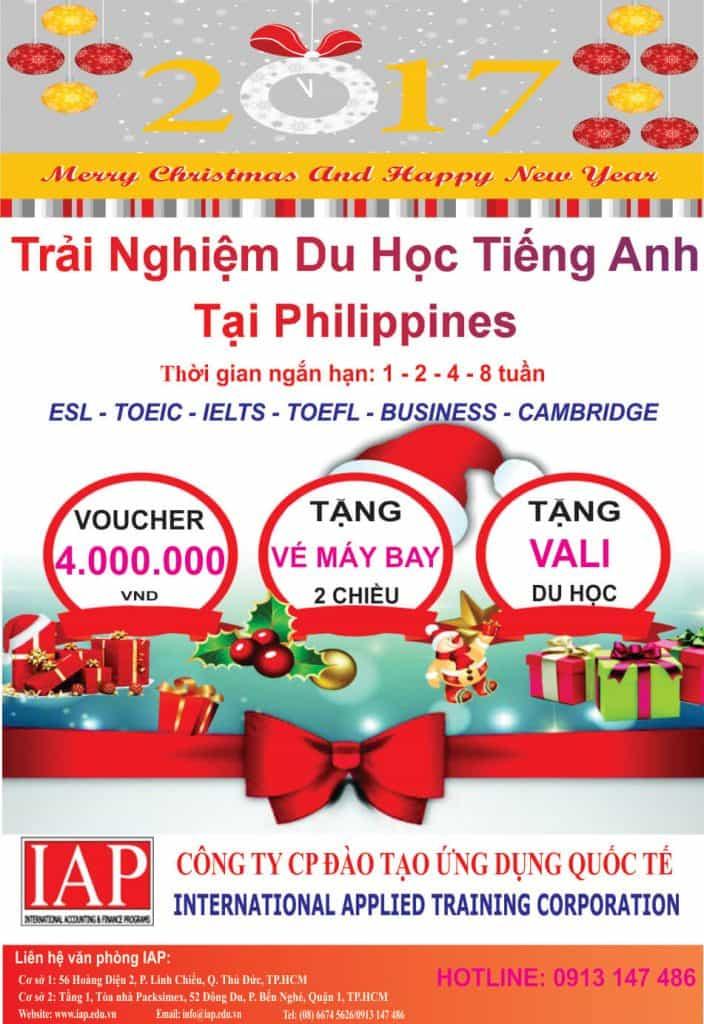 Mẫu in tờ rơi trải nghiệm du học Tiếng Anh tại Philippines