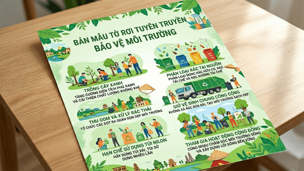 Mẫu Tờ Rơi Tuyên Truyền Bảo Vệ Môi Trường