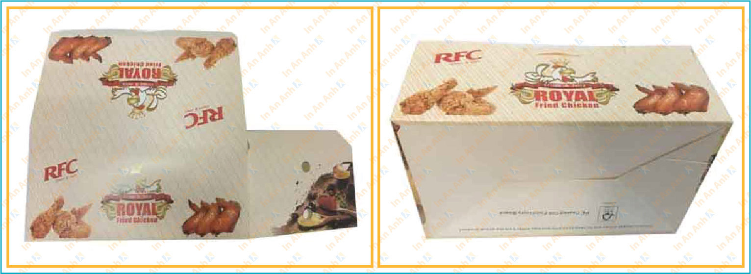 mẫu vỏ hộp giấy đựng gà kfc