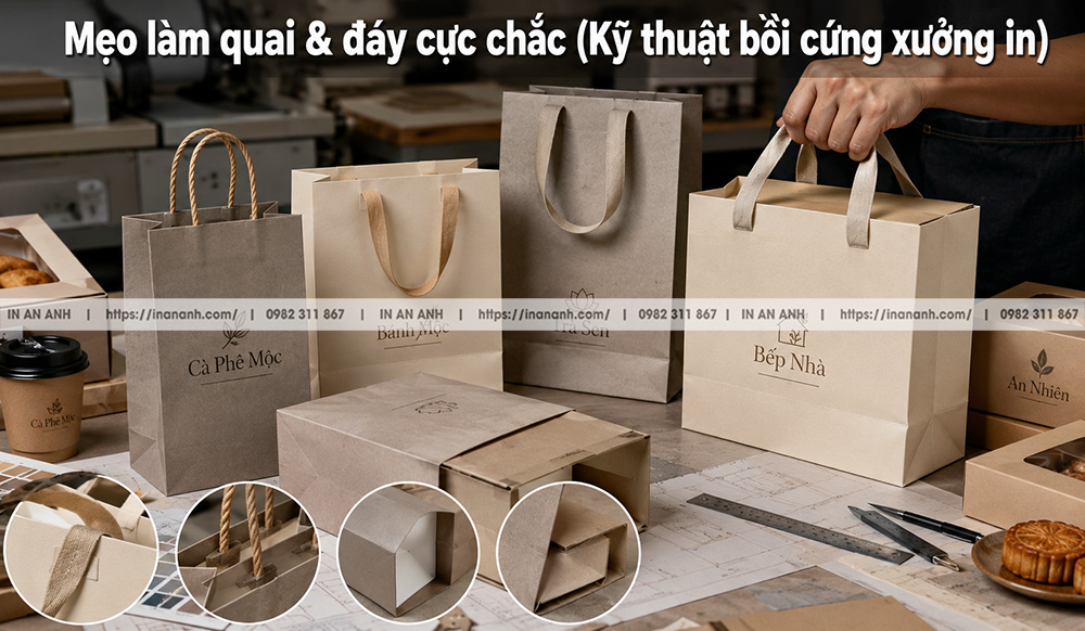 Mẹo Làm Quai & Đáy Cực Chắc (Kỹ Thuật Bồi Cứng Xưởng In)