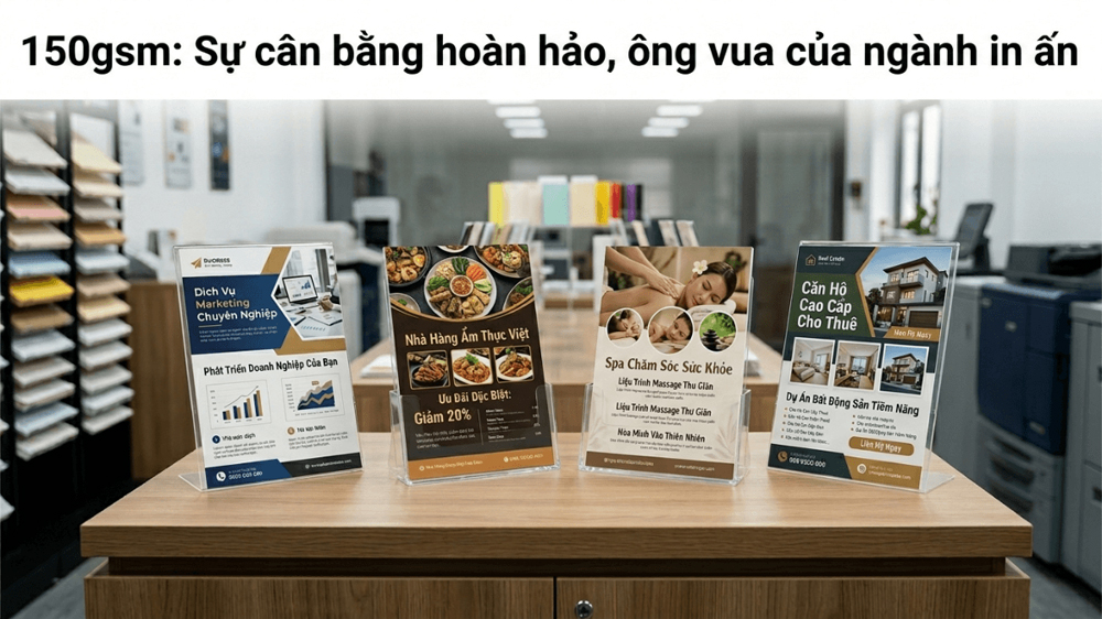 Mức 150gsm: Sự Cân Bằng Hoàn Hảo, Ông Vua Ngành In