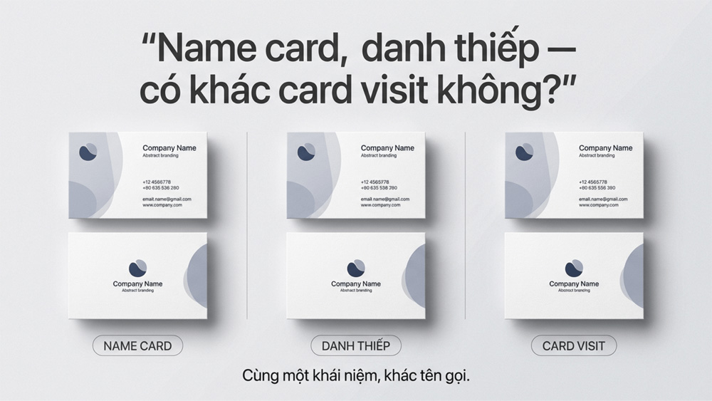 Name Card, Danh Thiếp Có Khác Card Visit Không?