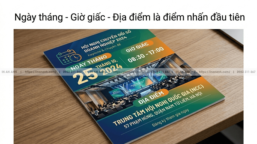Ngày - Giờ - Địa Điểm Là Focal Point Đầu Tiên