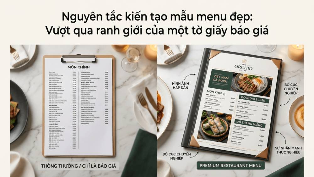 Nguyên Tắc Kiến Tạo Mẫu Menu Đẹp: Vượt Qua Ranh Giới Của Một Tờ Giấy Báo Giá