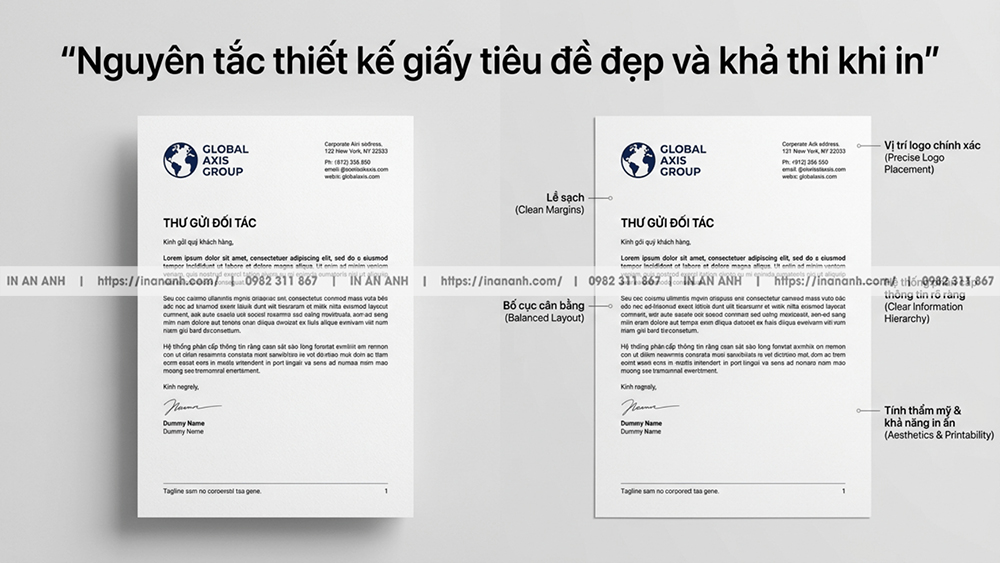 Nguyên Tắc Thiết Kế Giấy Tiêu Đề Đẹp Và Khả Thi Khi In
