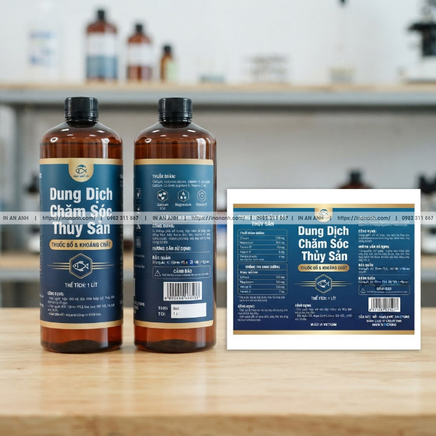 Nhãn Decal Quấn Chai Hình Trụ Tròn