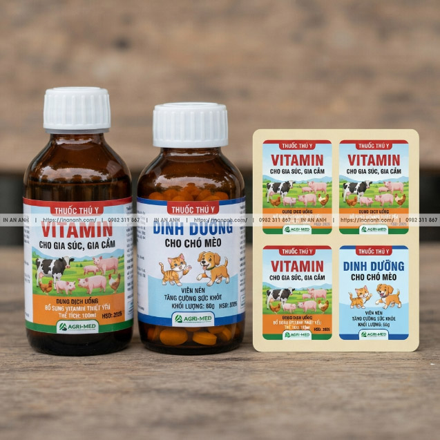 Nhãn Thuốc Cho Gia Súc, Gia Cầm Và Vật Nuôi (Pet)