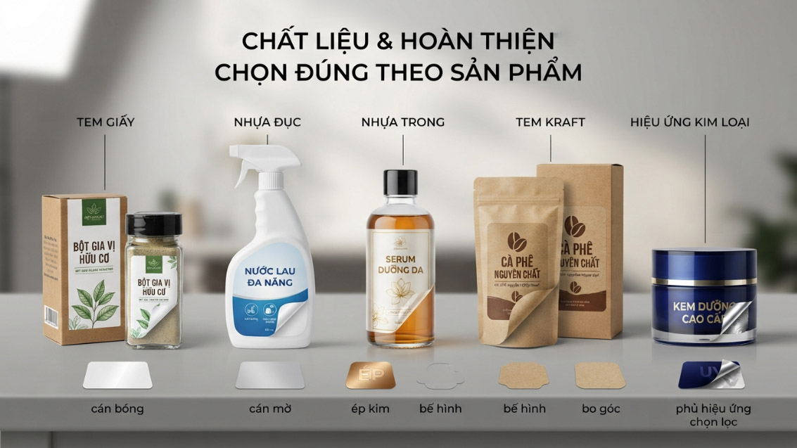 Nhóm mục cần kiểm tra về chất liệu và hoàn thiện