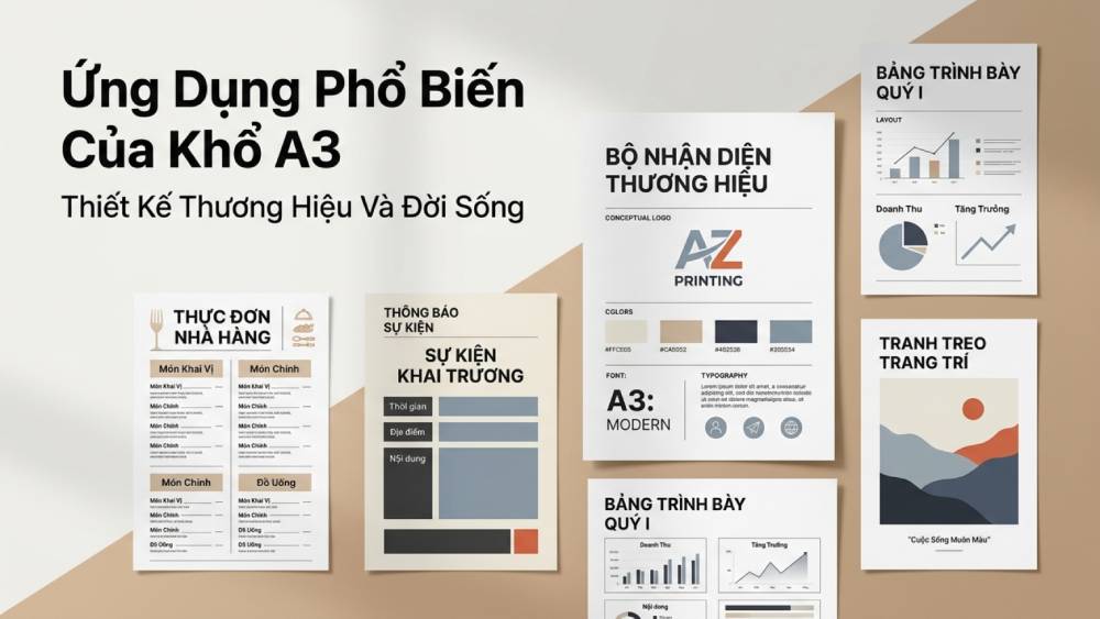 Những ứng dụng phổ biến của khổ giấy a3 trong thiết kế thương hiệu và đời sống