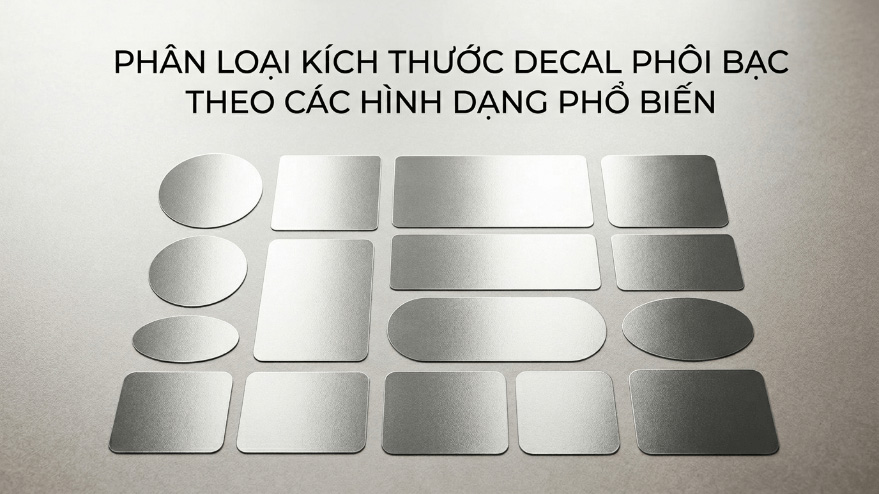 Phân Loại Kích Thước Decal Xi Bạc Theo Hình Dáng Phổ Biến