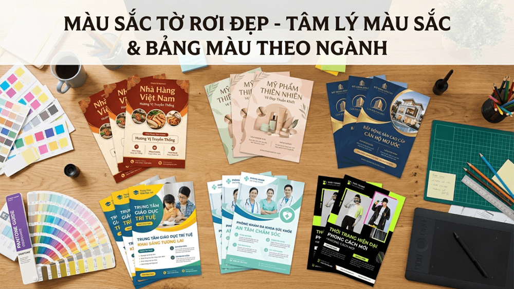 Phối Màu Tờ Rơi Đẹp - Tâm Lý Học Màu Sắc & Bảng Màu Theo Từng Ngành