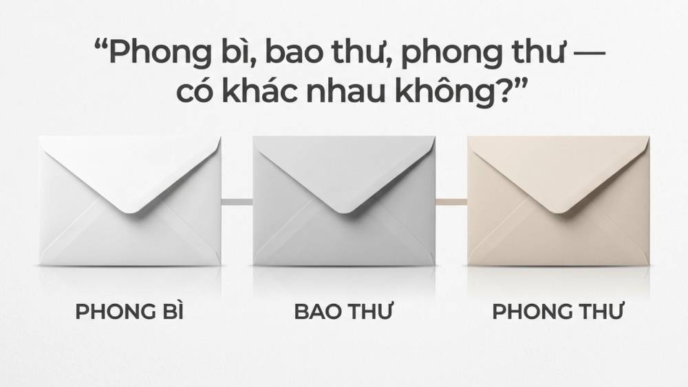 Phong Bì, Bao Thư, Phong Thư Có Khác Nhau Không?