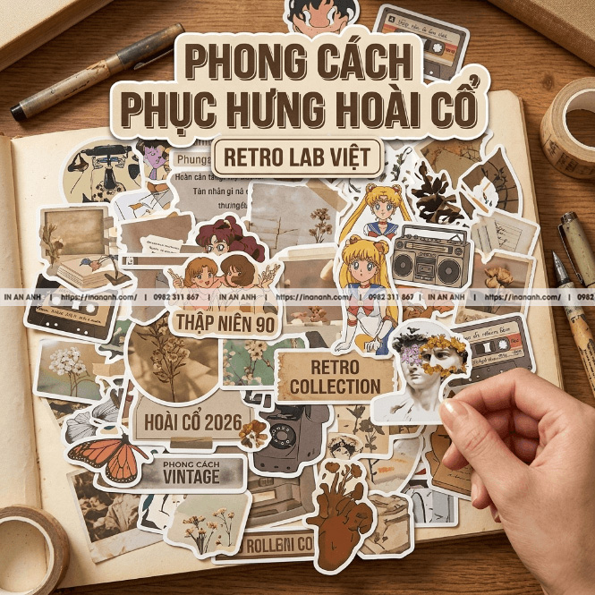 In sticker phong cách từ hoài cổ đến hiện đại