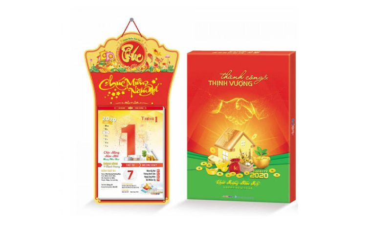 In phủ UV ứng dụng trong in lịch Tết