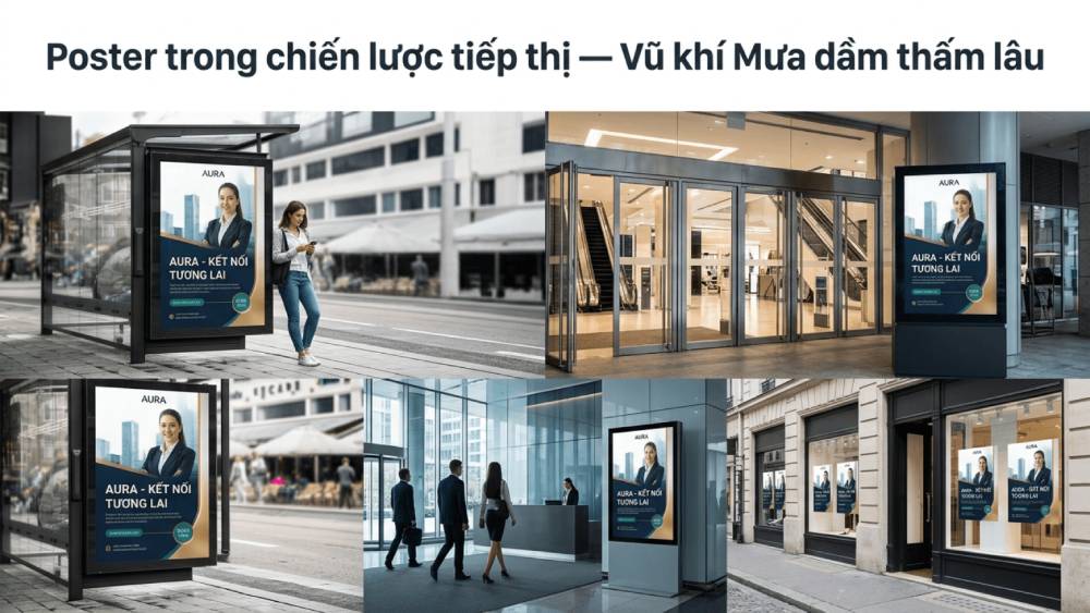 Poster Trong Chiến Lược Tiếp Thị: Vũ Khí Mưa Dầm Thấm Lâu