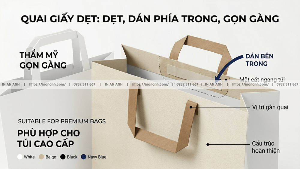 Quai Giấy Dẹt: Phẳng, Dán Mặt Trong Gọn Gàng