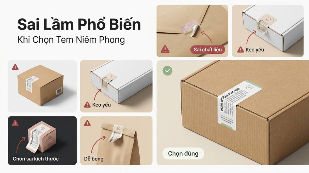 Sai Lầm Phổ Biến Khi Chọn Tem Niêm Phong