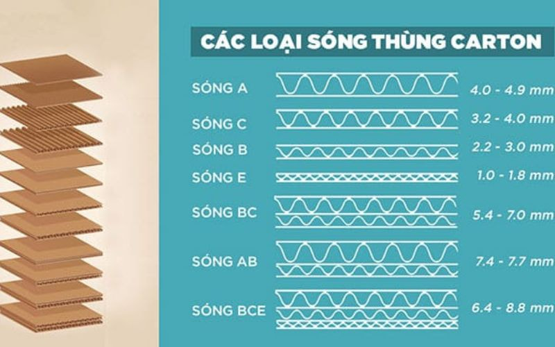 Một số loại sóng thùng carton phổ biến
