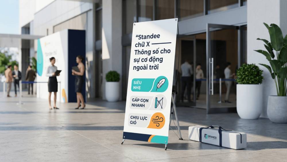 Standee Chữ X: Thông Số Cho Sự Cơ Động Ngoài Trời