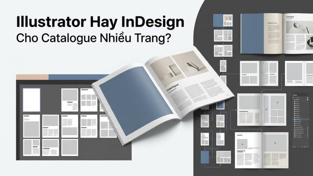 Illustrator hay InDesign cho catalogue nhiều trang?