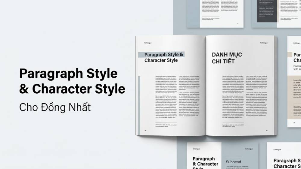 Paragraph style & character style cho đồng nhất