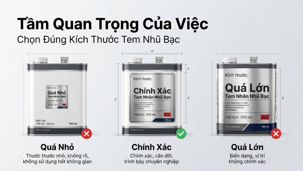 Tầm Quan Trọng Của Việc Chọn Đúng Kích Thước Tem Nhũ Bạc