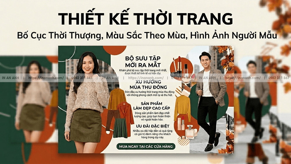 Thiết Kế Fashion: Bố Cục Trendy, Màu Theo Mùa, Ảnh Model