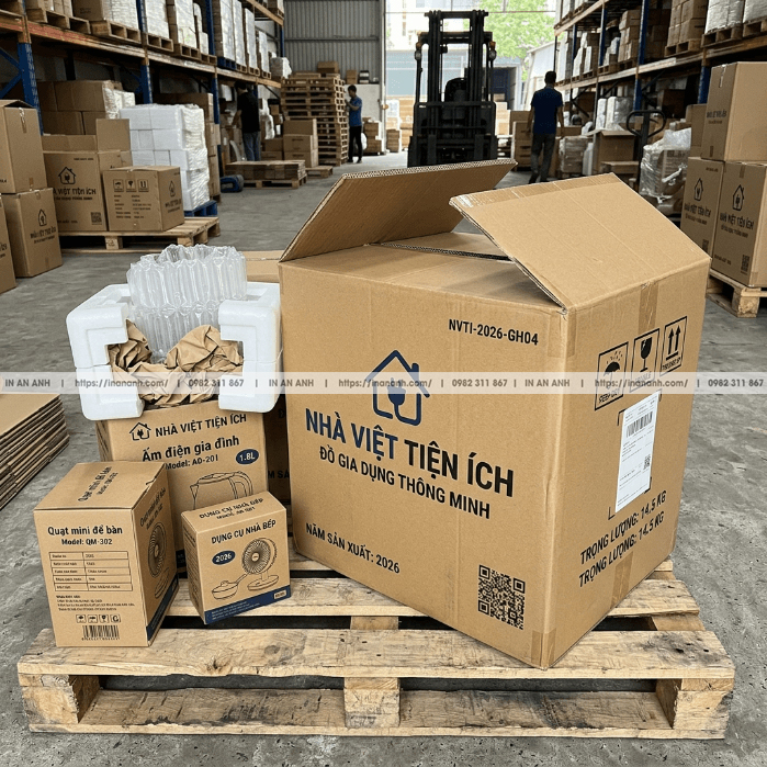 Thùng Carton 7 Lớp Chịu Lực Cao