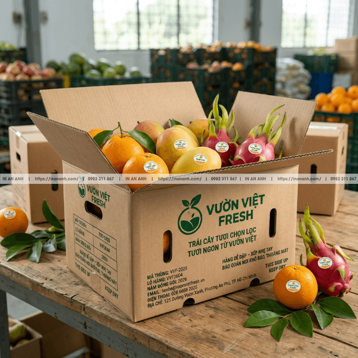 Thùng Carton Đựng Hoa Quả