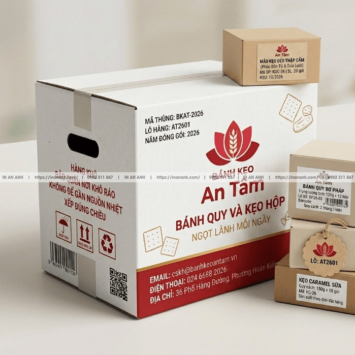 Thùng carton in logo