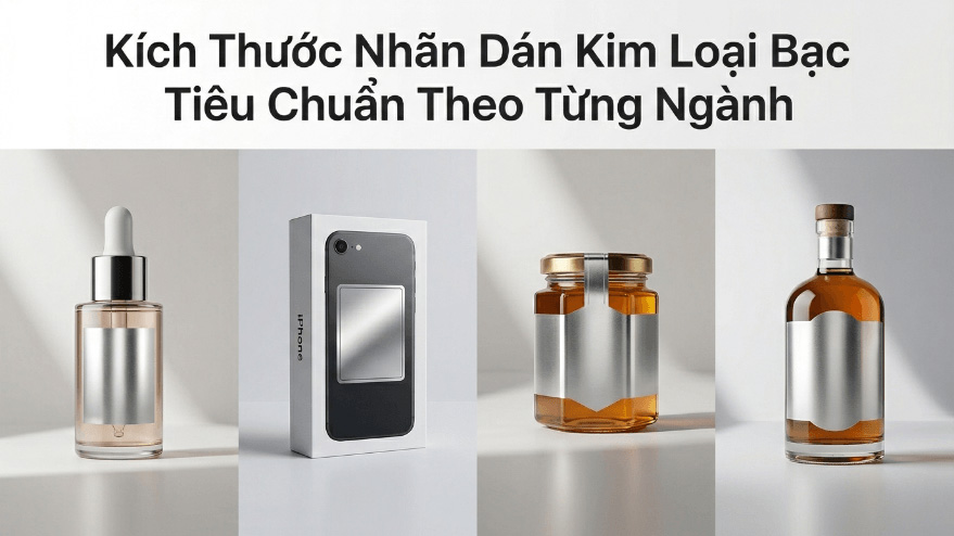 Tiêu Chuẩn Kích Thước Decal Xi Bạc Theo Từng Ngành Hàng