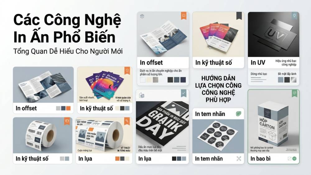 Tổng Quan Các Công Nghệ In Ấn Phổ Biến Nhất
