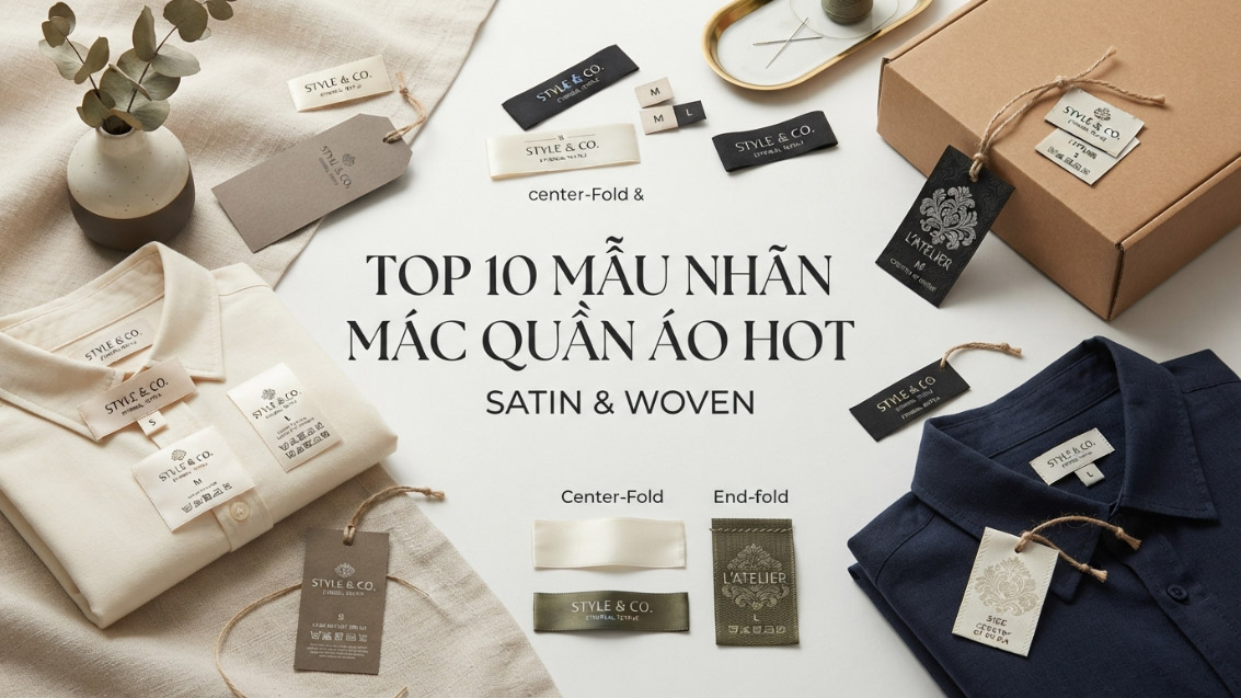 Top 10 Mẫu Nhãn Mác Quần Áo Hot : Satin & Woven