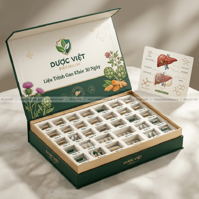 Hộp cứng đựng thực phẩm chức năng âm dương khay mút xốp nhiều lọ