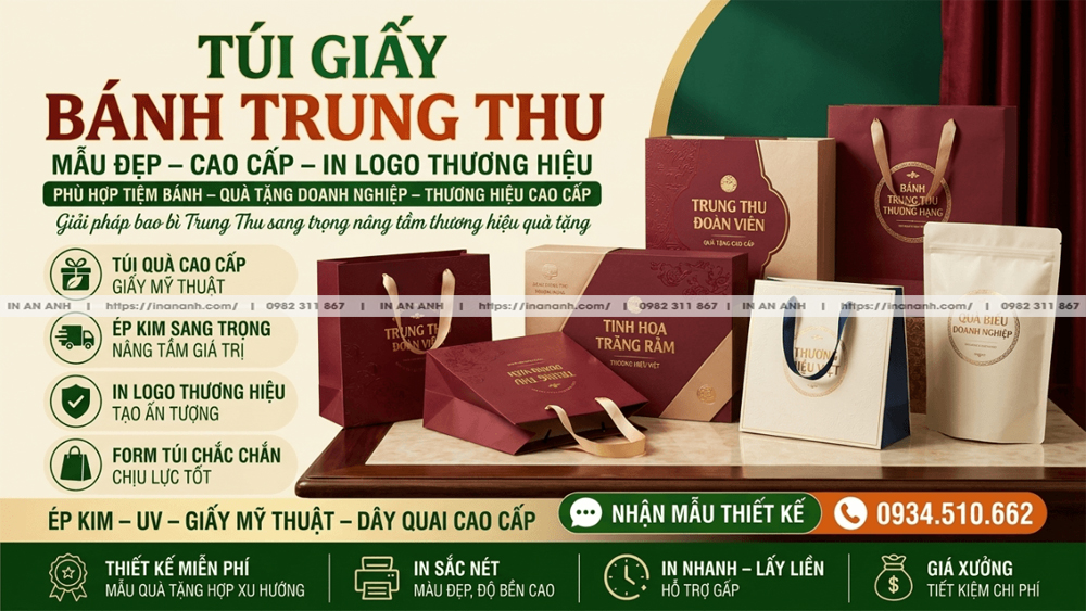 Túi Giấy Bánh Trung Thu Cao Cấp Mẫu Đẹp