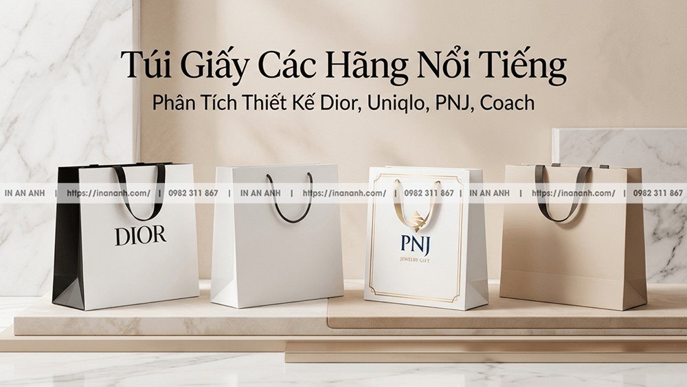 Túi Giấy Các Hãng Nổi Tiếng: Phân Tích Thiết Kế Dior, Uniqlo, PNJ, Coach