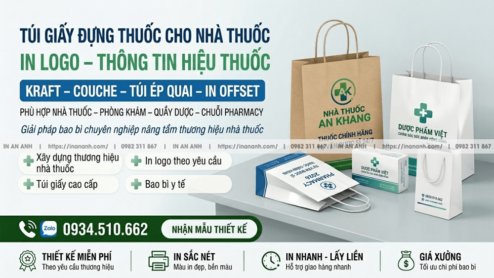 Túi Giấy Đựng Thuốc Cho Nhà Thuốc