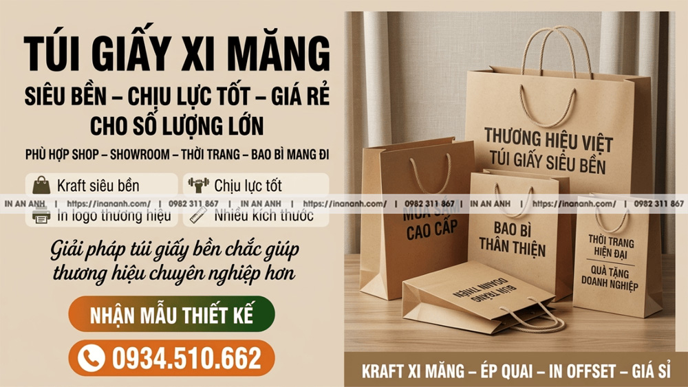 Túi Giấy Xi Măng Siêu Bền Chịu Lực Tốt