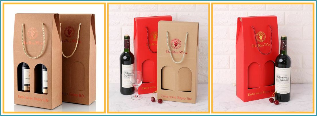 túi xách giấy đựng chai rượu đẹp