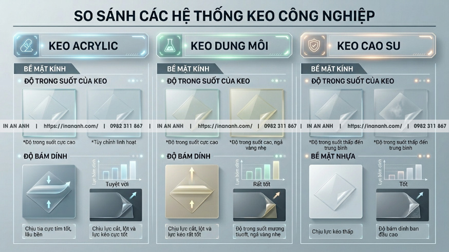 Ưu Nhược Điểm Tương Tác Của Các Hệ Keo Công Nghiệp Tiêu Chuẩn