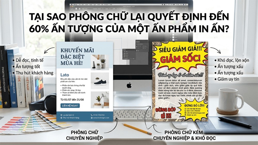 Vì Sao Font Quyết Định 60% Ấn Tượng Của Bản In?