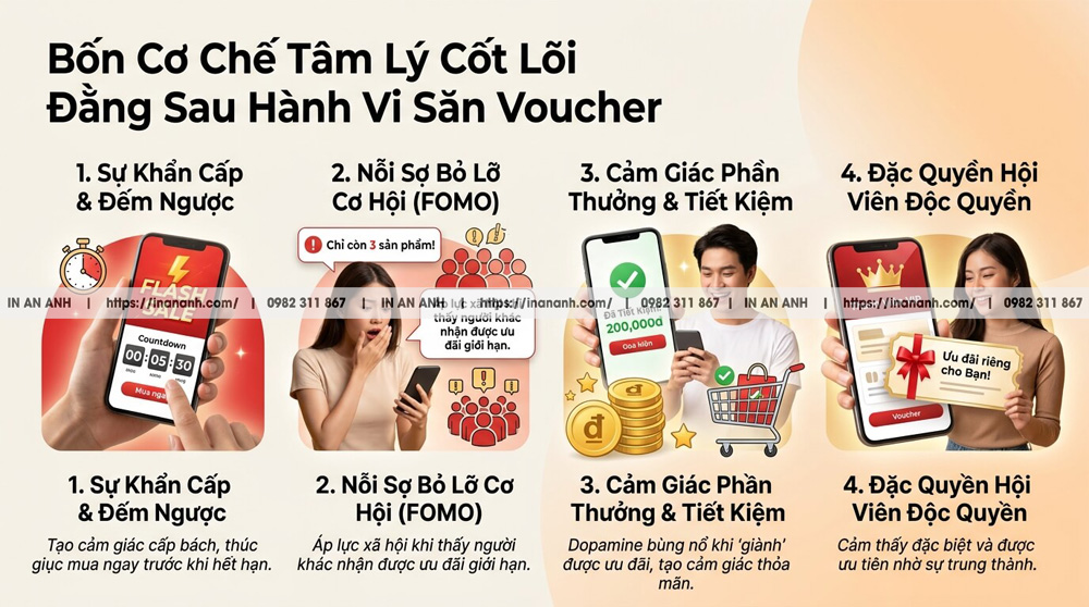 Bốn Cơ Chế Tâm Lý Cốt Lõi Đằng Sau Hành Vi Săn Voucher
