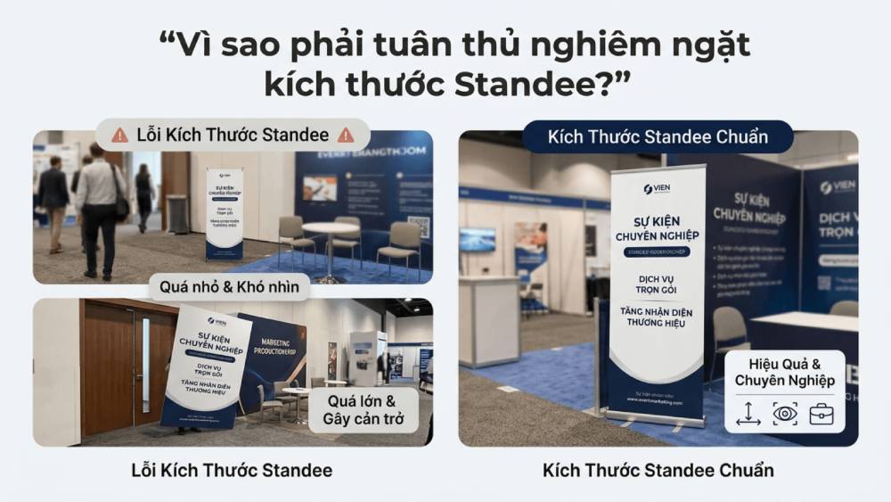 Vì Sao Phải Tuân Thủ Nghiêm Ngặt Kích Thước Standee?
