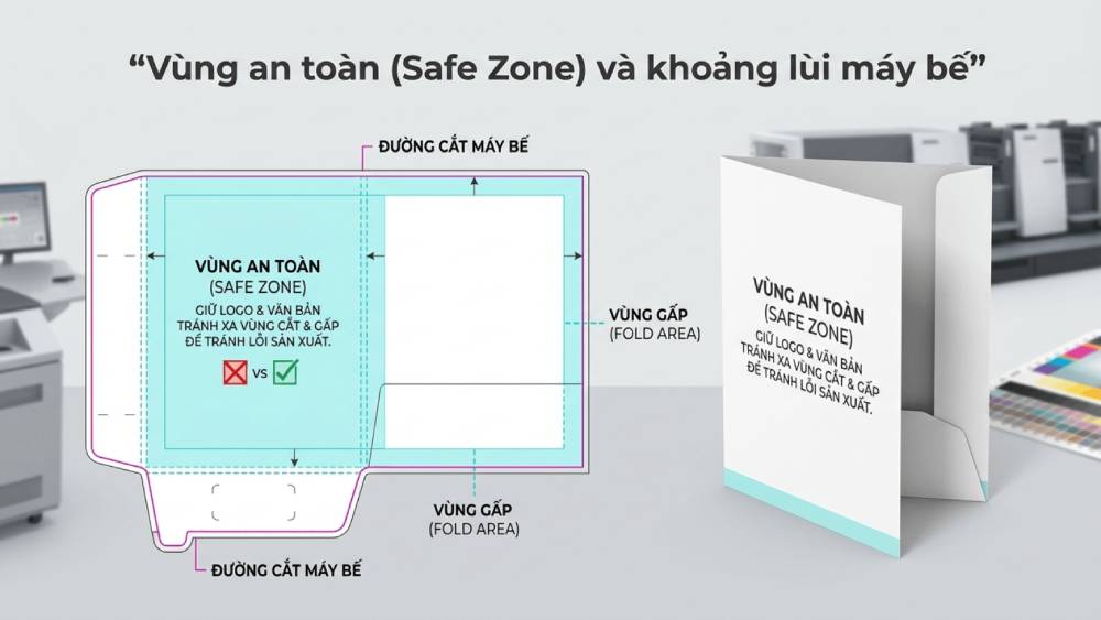 Vùng An Toàn (Safe Zone) Và Khoảng Lùi Máy Bế