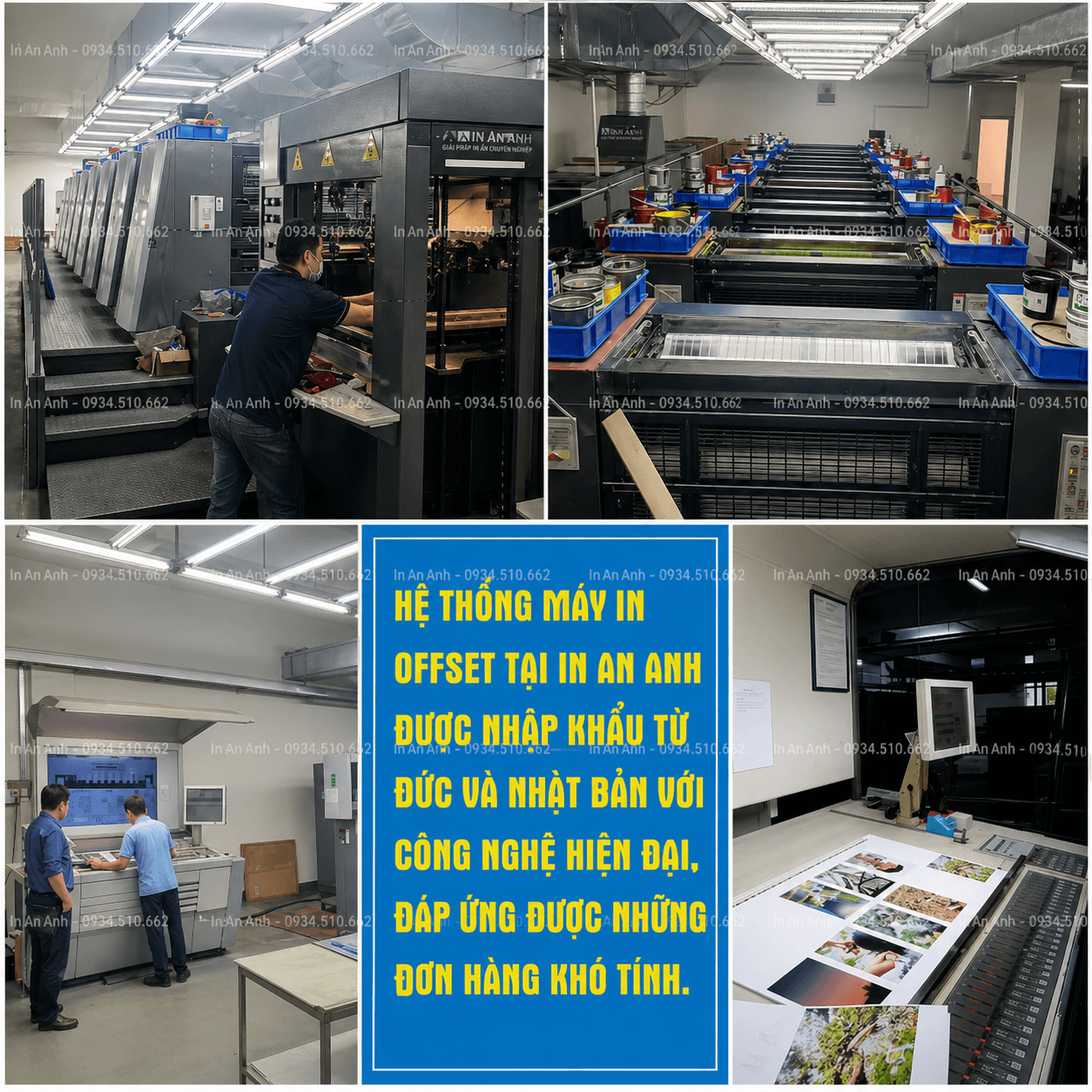Hệ thống máy in offset hiện đại tại xưởng In An Anh